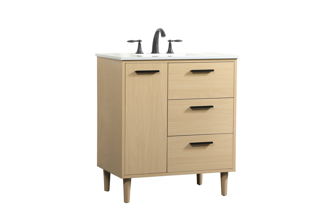 Elegant Lighting VF47030MMP Vanity Sink Set, Maple