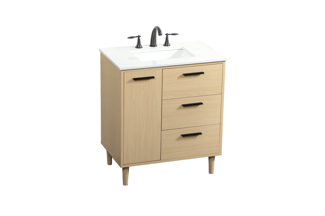 Elegant Lighting VF47030MMP Vanity Sink Set, Maple