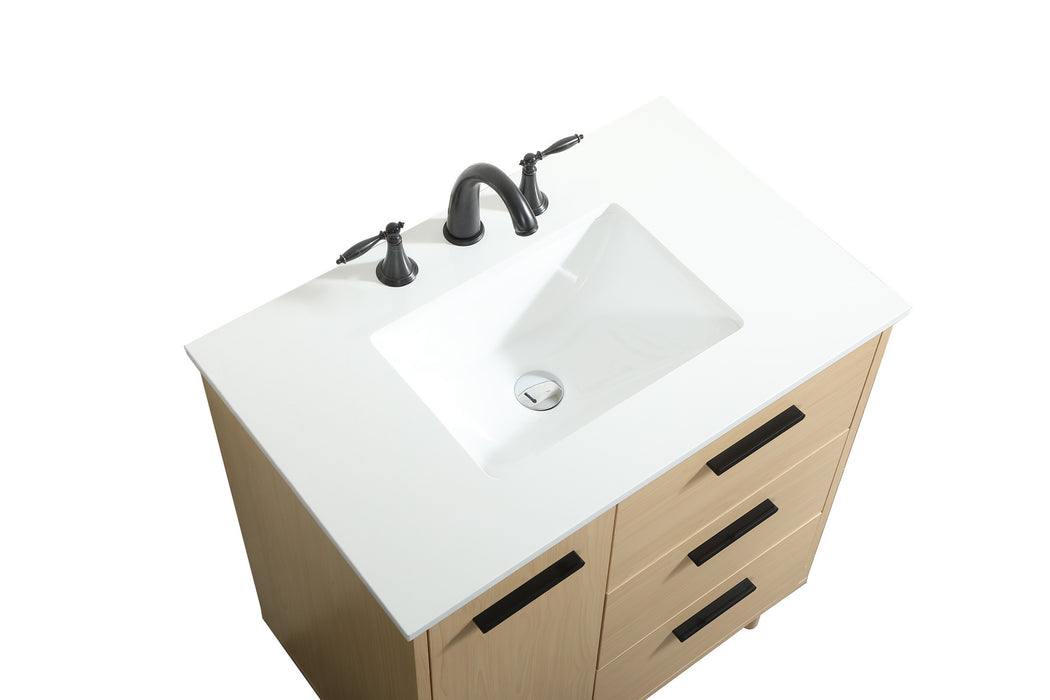 Elegant Lighting VF47030MMP Vanity Sink Set, Maple