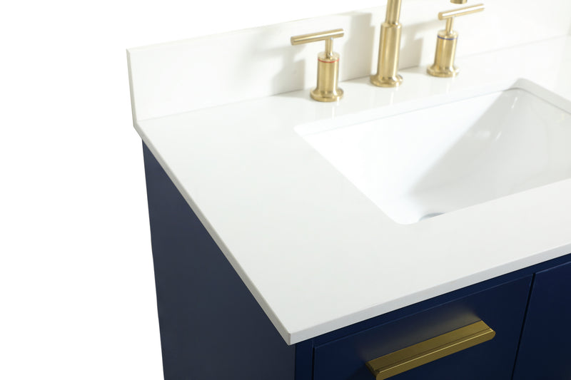 Elegant Lighting VF47030MBL-BS Vanity Sink Set, Blue