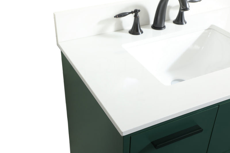 Elegant Lighting VF47030MGN-BS Vanity Sink Set, Green