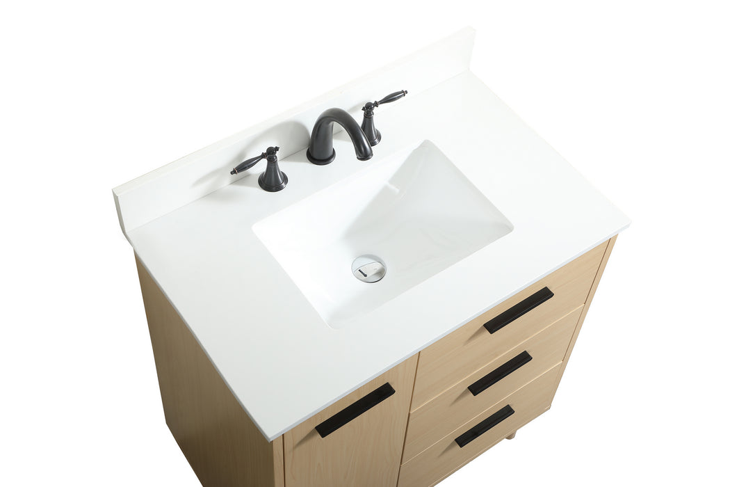 Elegant Lighting VF47030MMP-BS Vanity Sink Set, Maple