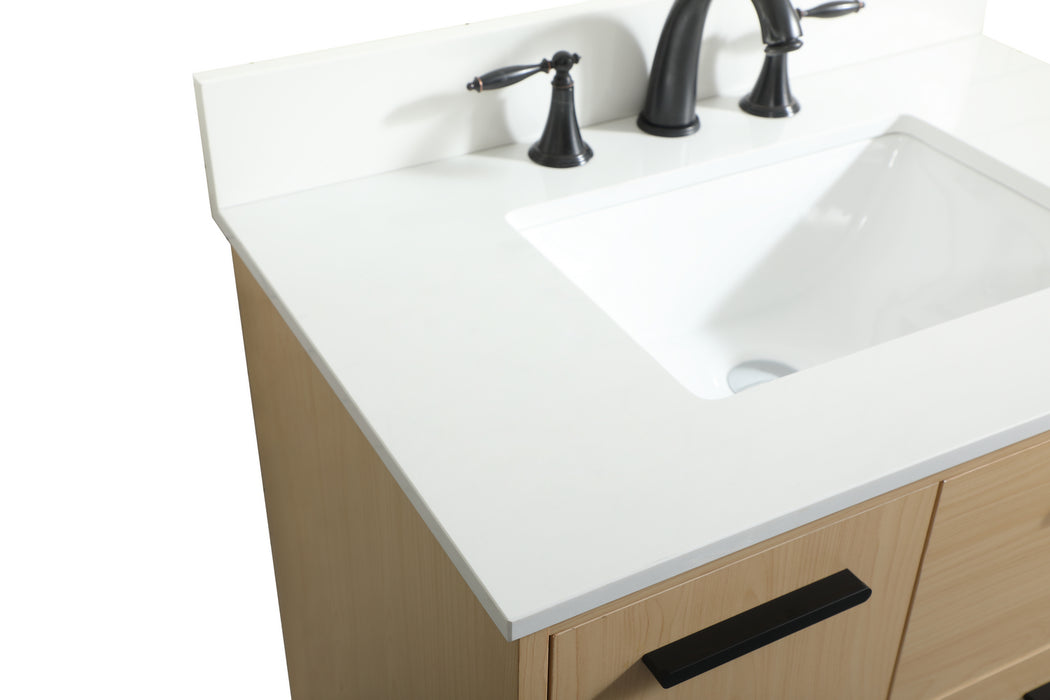 Elegant Lighting VF47030MMP-BS Vanity Sink Set, Maple