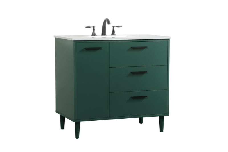Elegant Lighting VF47036MGN Vanity Sink Set, Green