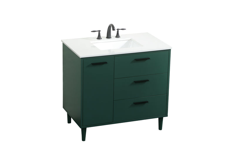 Elegant Lighting VF47036MGN Vanity Sink Set, Green
