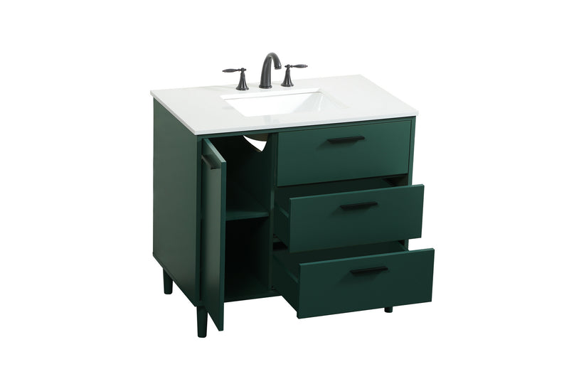 Elegant Lighting VF47036MGN Vanity Sink Set, Green