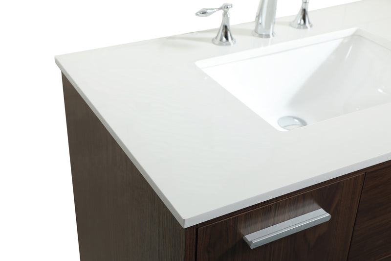 Elegant Lighting VF47036MWT Vanity Sink Set, Walnut