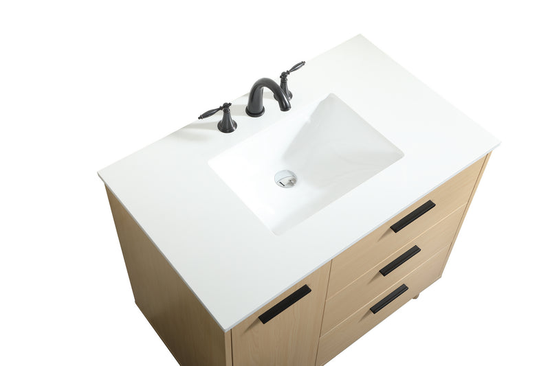 Elegant Lighting VF47036MMP Vanity Sink Set, Maple