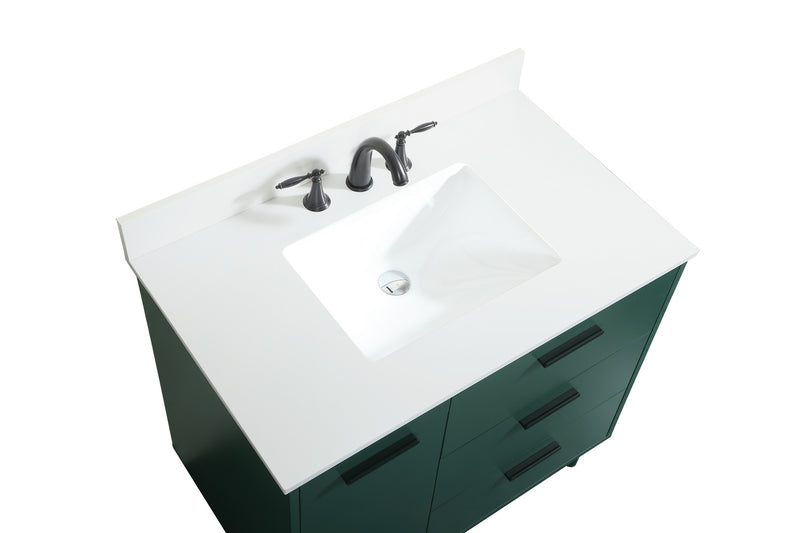 Elegant Lighting VF47036MGN-BS Vanity Sink Set, Green