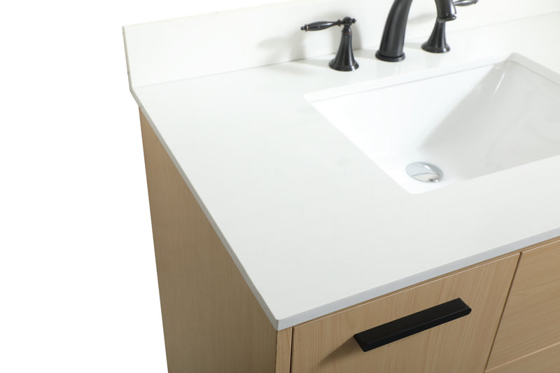 Elegant Lighting VF47036MMP-BS Vanity Sink Set, Maple