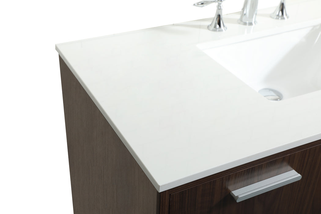 Elegant Lighting VF47042MWT Vanity Sink Set, Walnut