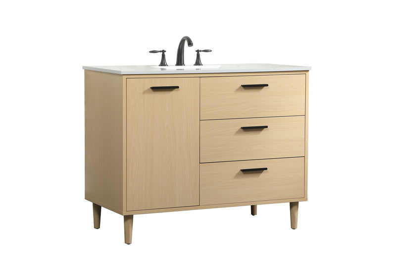 Elegant Lighting VF47042MMP Vanity Sink Set, Maple