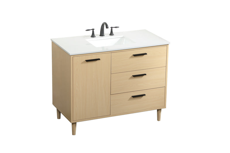 Elegant Lighting VF47042MMP Vanity Sink Set, Maple