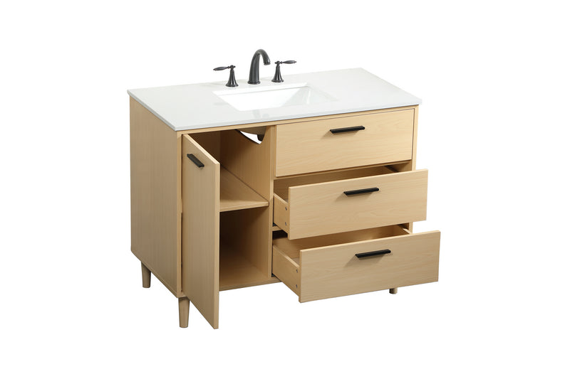Elegant Lighting VF47042MMP Vanity Sink Set, Maple