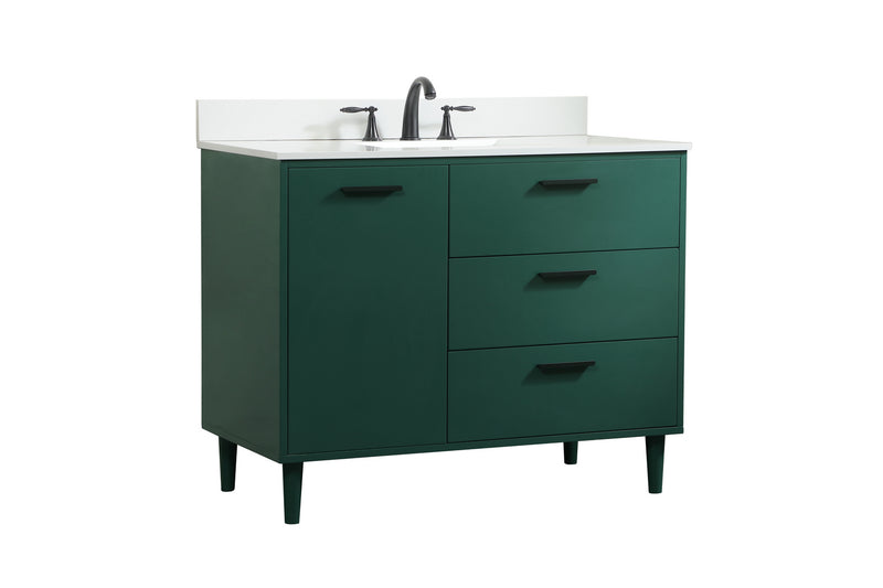 Elegant Lighting VF47042MGN-BS Vanity Sink Set, Green
