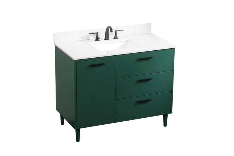 Elegant Lighting VF47042MGN-BS Vanity Sink Set, Green