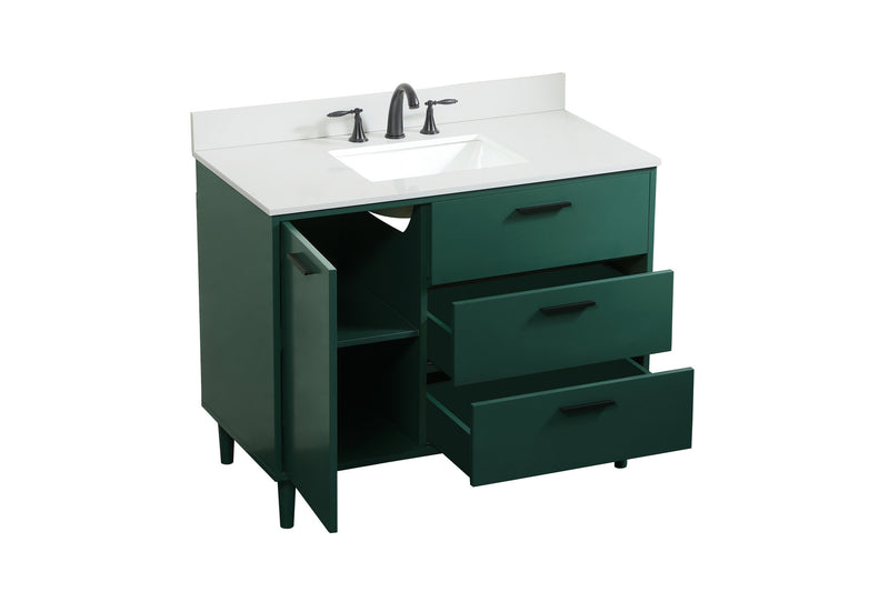 Elegant Lighting VF47042MGN-BS Vanity Sink Set, Green