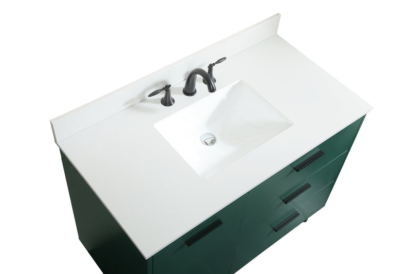 Elegant Lighting VF47042MGN-BS Vanity Sink Set, Green
