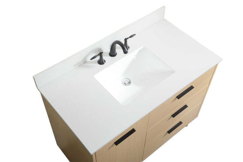 Elegant Lighting VF47042MMP-BS Vanity Sink Set, Maple