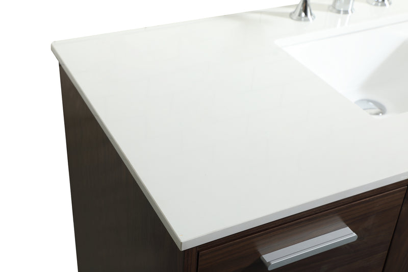 Elegant Lighting VF47048MWT Vanity Sink Set, Walnut