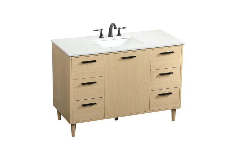 Elegant Lighting VF47048MMP Vanity Sink Set, Maple