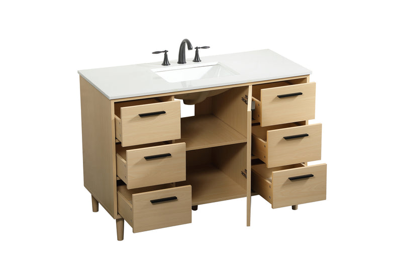 Elegant Lighting VF47048MMP Vanity Sink Set, Maple