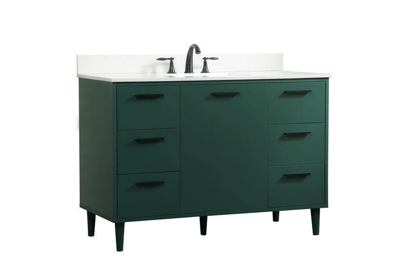 Elegant Lighting VF47048MGN-BS Vanity Sink Set, Green