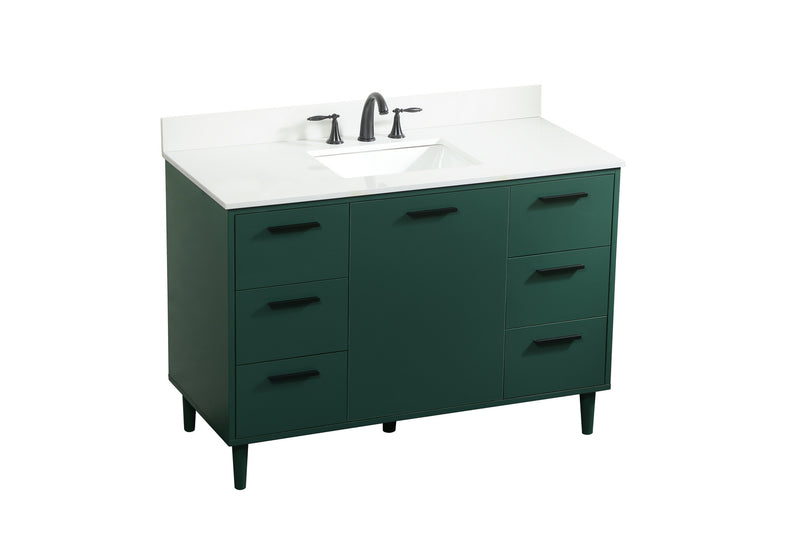 Elegant Lighting VF47048MGN-BS Vanity Sink Set, Green