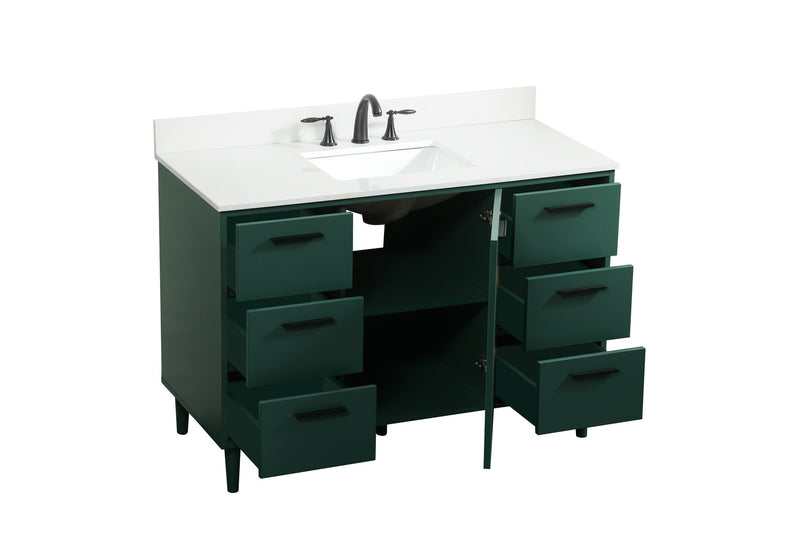Elegant Lighting VF47048MGN-BS Vanity Sink Set, Green
