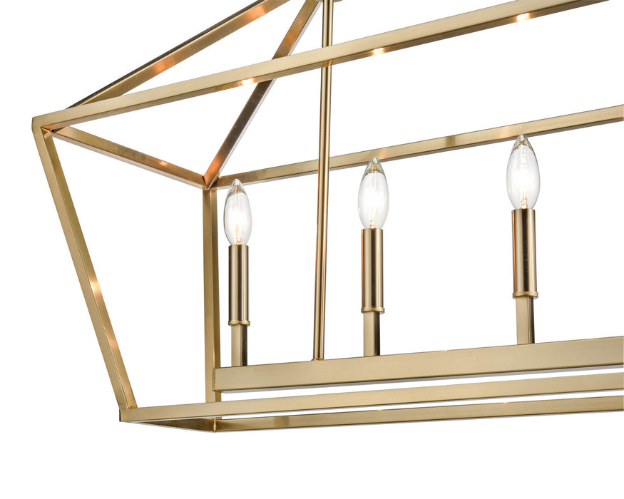 Millennium 3245-MG Five Light Pendant, Modern Gold