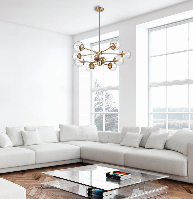 Millennium 8150-MG Ten Light Chandelier, Modern Gold