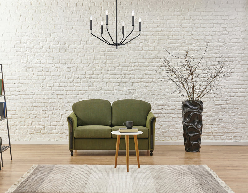 Millennium 8166-MB Six Light Chandelier, Matte Black