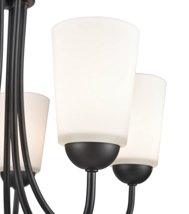Millennium 9805-MB Five Light Chandelier, Matte Black