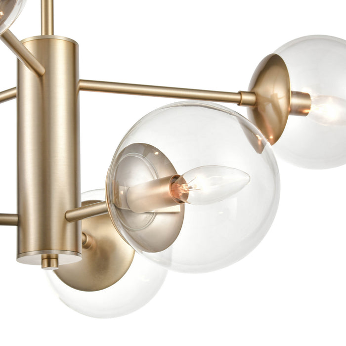 Millennium 8156-MG Six Light Chandelier, Modern Gold