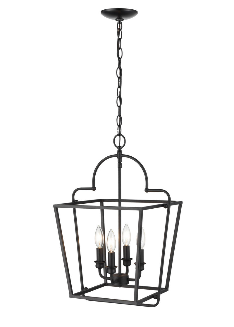 Millennium 3237-MB Four Light Pendant, Matte Black