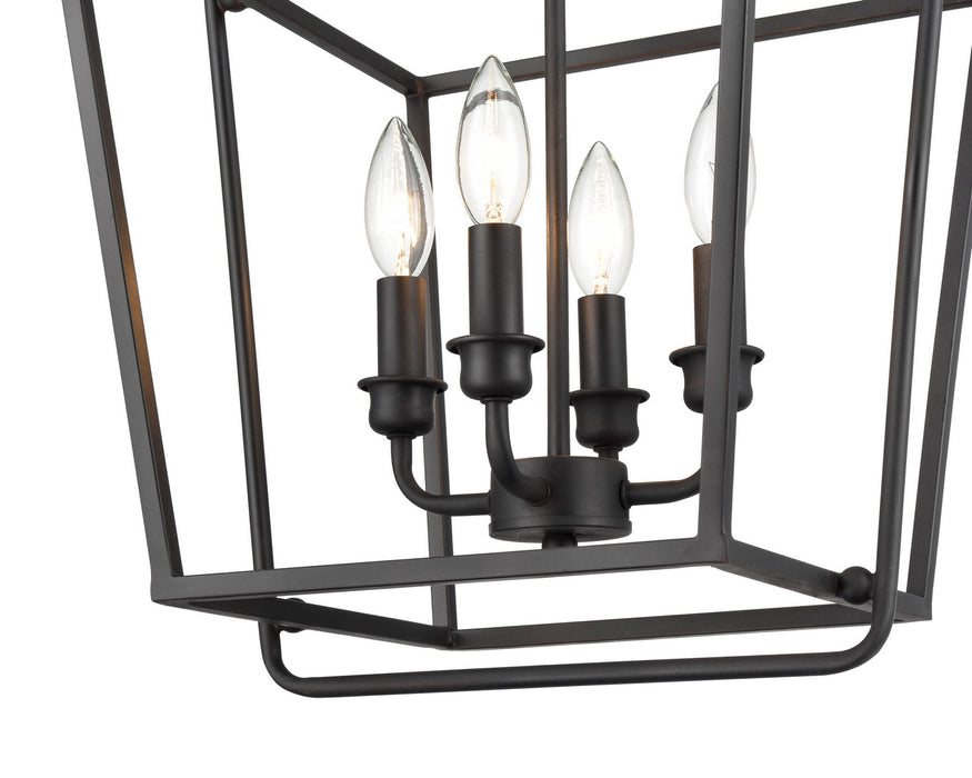 Millennium 3237-MB Four Light Pendant, Matte Black