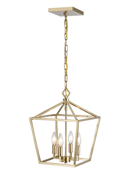 Millennium 3234-MG Four Light Pendant, Modern Gold
