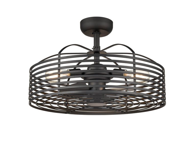 Millennium 8223-MB Three Light Fandelier, Matte Black