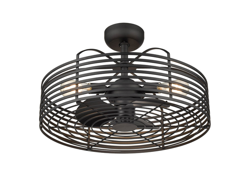 Millennium 8223-MB Three Light Fandelier, Matte Black