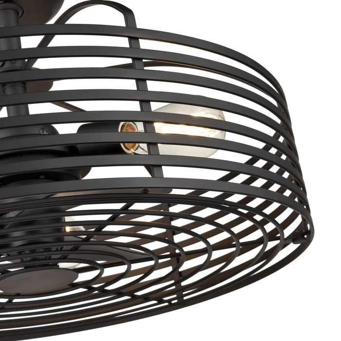 Millennium 8223-MB Three Light Fandelier, Matte Black