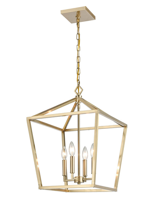 Millennium 3244-MG Four Light Pendant, Modern Gold