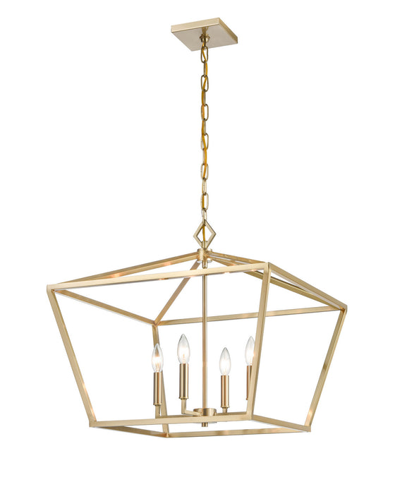 Millennium 3294-MG Four Light Pendant, Modern Gold