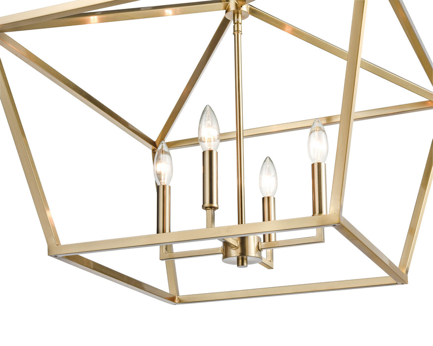 Millennium 3294-MG Four Light Pendant, Modern Gold