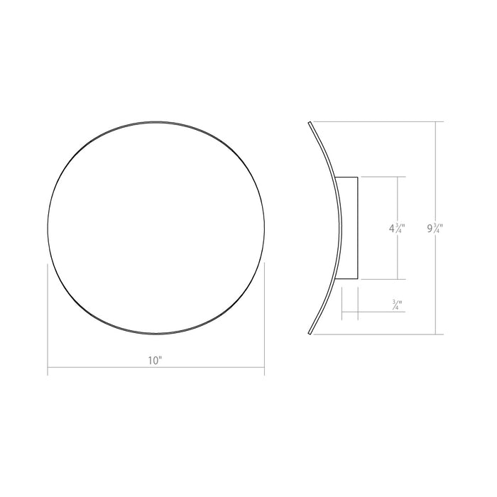 Sonneman 1760.25 LED Wall Sconce, Satin Black