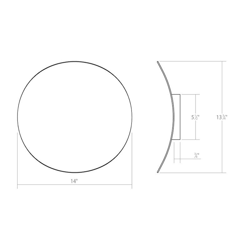 Sonneman 1761.25 LED Wall Sconce, Satin Black
