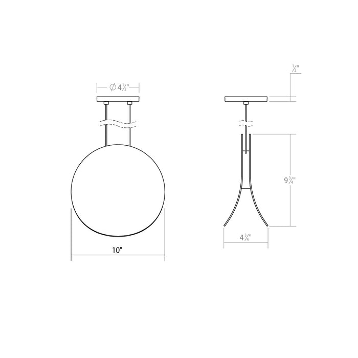 Sonneman 1766.03 LED Pendant, Satin White