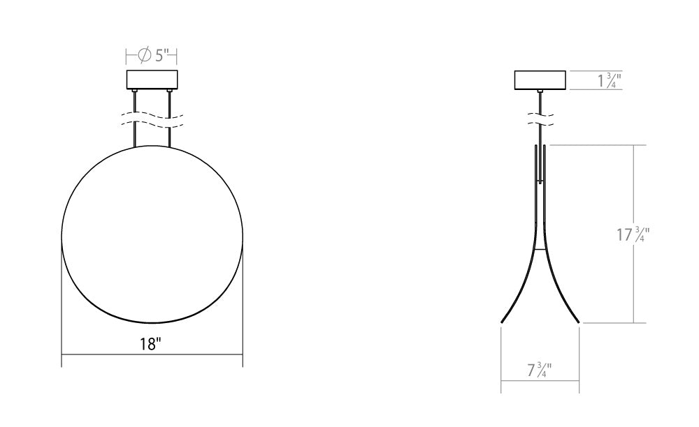 Sonneman 1768.03 LED Pendant, Satin White