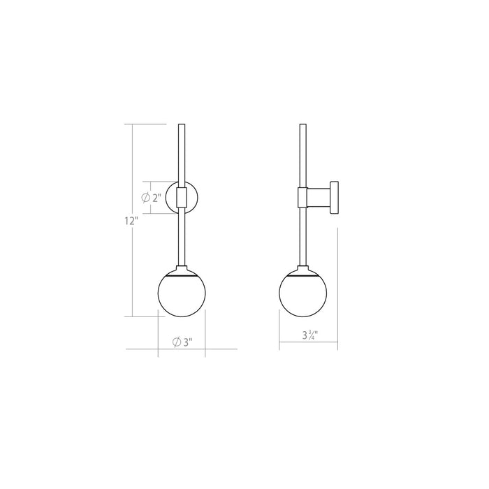 Sonneman 2060.13 LED Wall Sconce, Satin Nickel