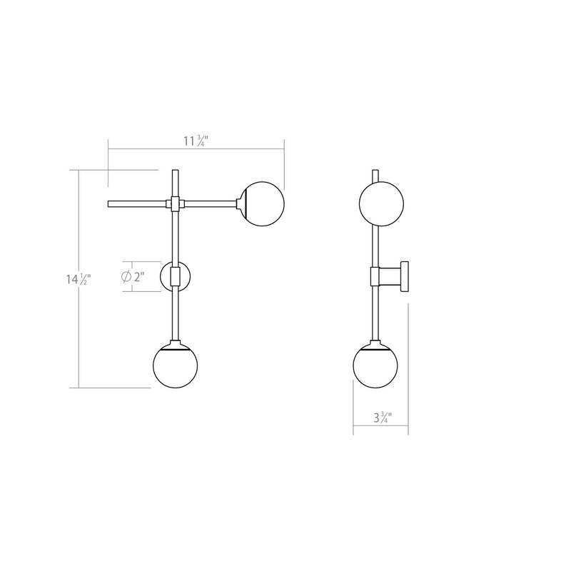 Sonneman 2062.13 LED Wall Sconce, Satin Nickel