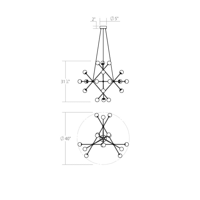 Sonneman 2084.37K LED Pendant, Polished Black Nickel
